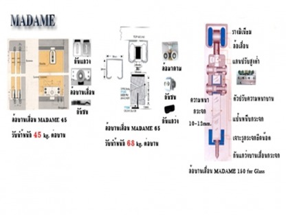 อุปกรณประตูบานเลื่อน - อุปกรณประตูบานเลื่อน